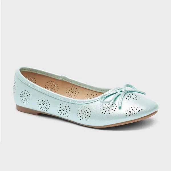 کفش عروسکی دخترانه بچه گانه برند Shoexpress مدل Blue Ballerinas