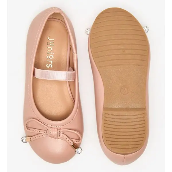 کفش عروسکی دخترانه بچه گانه برند Juniors مدل Bow Ballerina