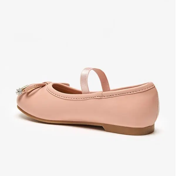 کفش عروسکی دخترانه بچه گانه برند Juniors مدل Bow Ballerina
