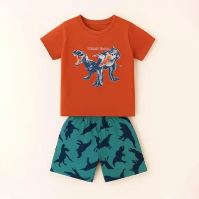 ست تیشرت و شلوارک بچه گانه پسرانه مدل Jurassic World