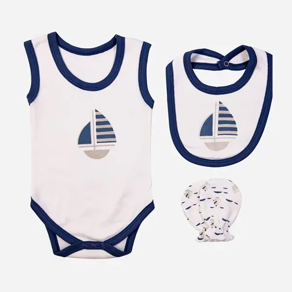 ست لباس بیمارستانی نوزادی پسرانه 7 تکه مدل Boat