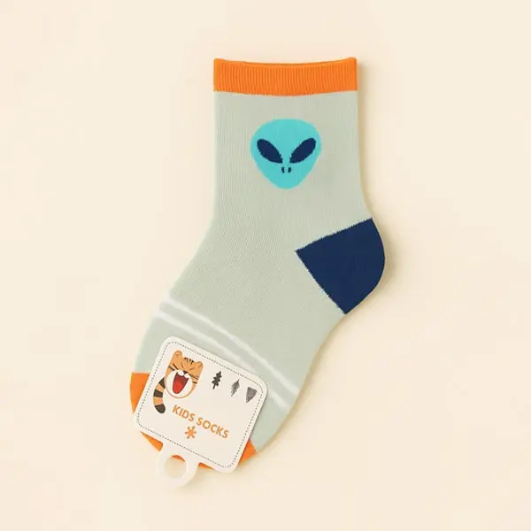 جوراب بچه گانه پسرانه مدل آدمک فضایی