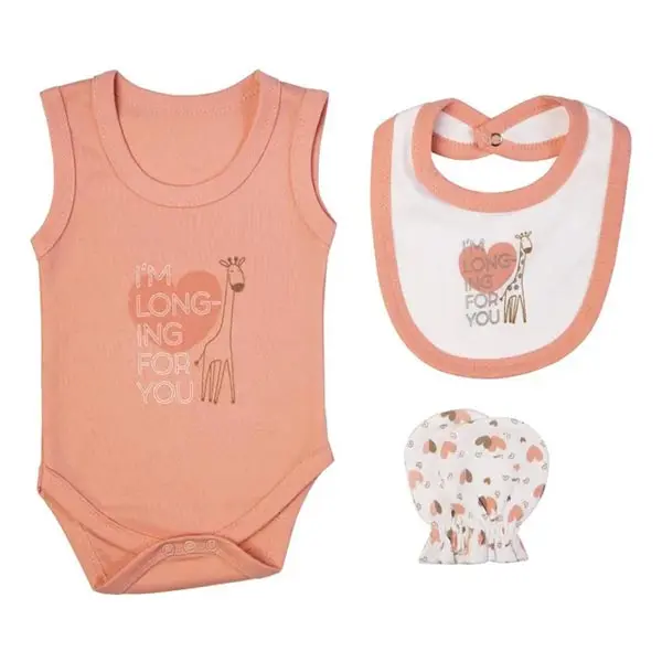 ست لباس بیمارستانی نوزادی دخترانه 7 تکه مدل Heart