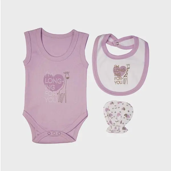 ست لباس بیمارستانی نوزادی دخترانه 7 تکه مدل Heart