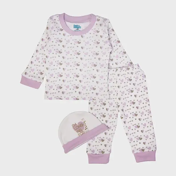 ست لباس بیمارستانی نوزادی دخترانه 7 تکه مدل Heart