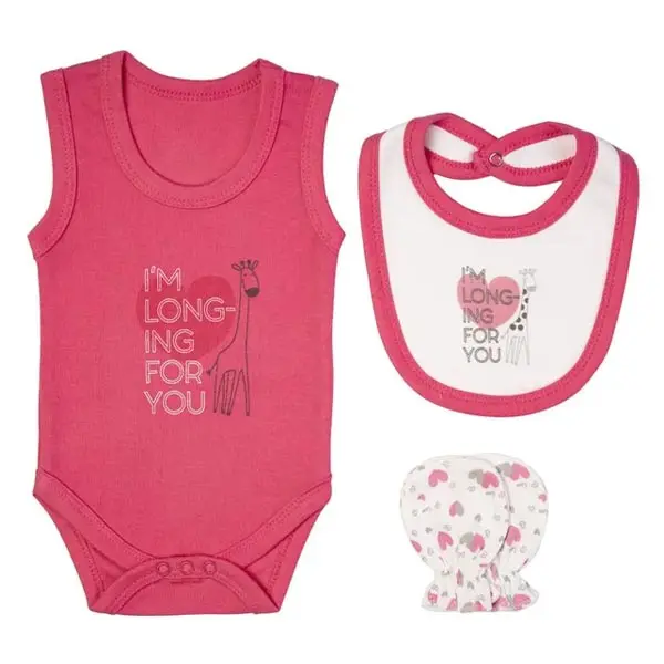 ست لباس بیمارستانی نوزادی دخترانه 7 تکه مدل Heart