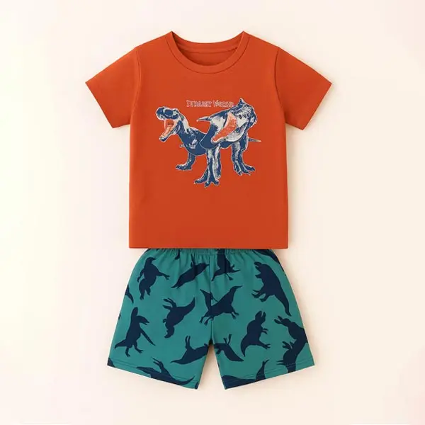 ست تیشرت و شلوارک بچه گانه پسرانه مدل Jurassic World