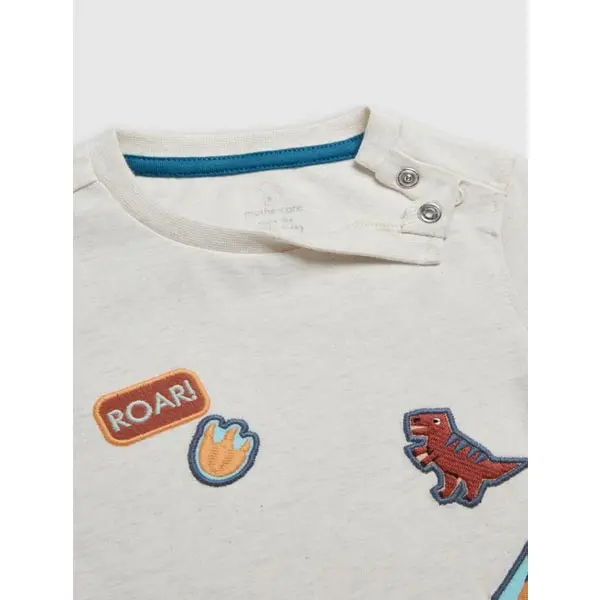 تیشرت بچه گانه پسرانه مادرکر مدل Dinosaur Badge