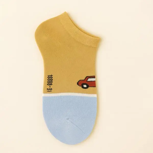 جوراب بچه گانه پسرانه مدل ماشین