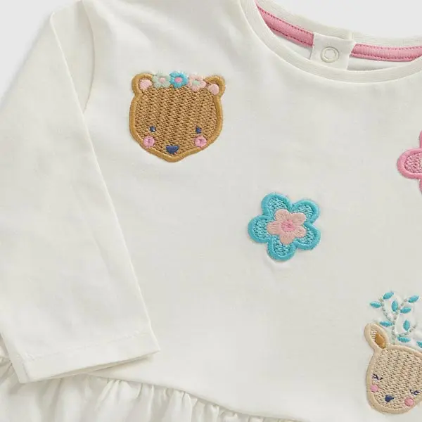 بلوز بچه گانه دخترانه مادرکر مدل Cream Peplum